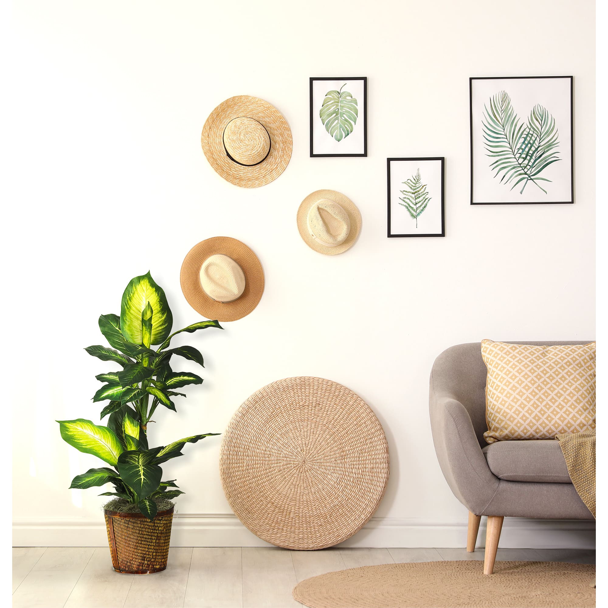 3.5ft. Golden Dieffenbachia In Decorative Basket
